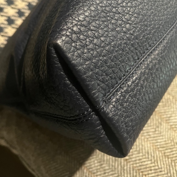 KATE SPADE BEAUTIFUL PEBBLED LEATHER SHOULDER BAG NEW NEVER USED NAVY - Picture 6 of 15